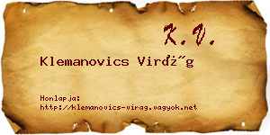 Klemanovics Virág névjegykártya